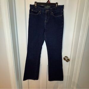 LRL Lauren Jean Co Ralph Lauren Dark Blue Boot Cut Petite Size 2 Jeans
